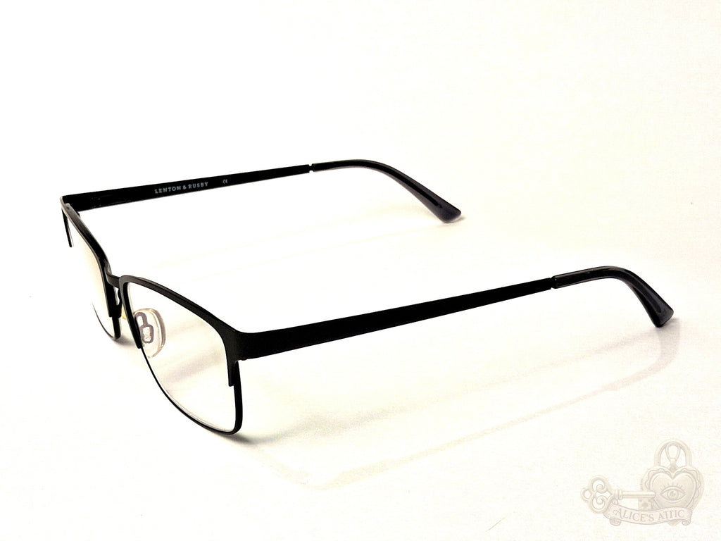 Lenton & Rusby LR4013 Black Metal Rectangle Eyeglasses Frames 51-18-140 - Image 8