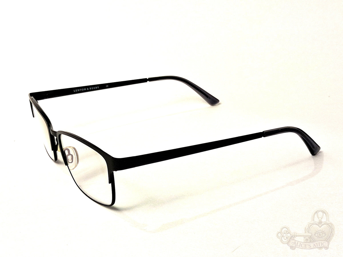 Lenton & Rusby LR4013 Black Metal Rectangle Eyeglasses Frames 51-18-140 - Image 8