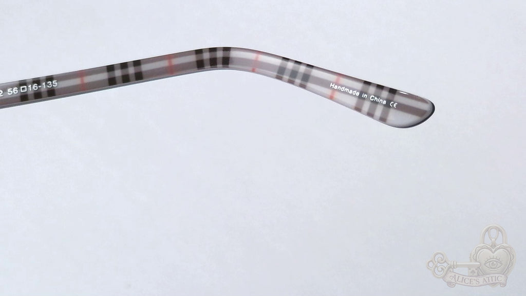London Fog Semi-Rimless Rectangular Eyeglass Brown Plaid Designer Optical Frames - Image 13
