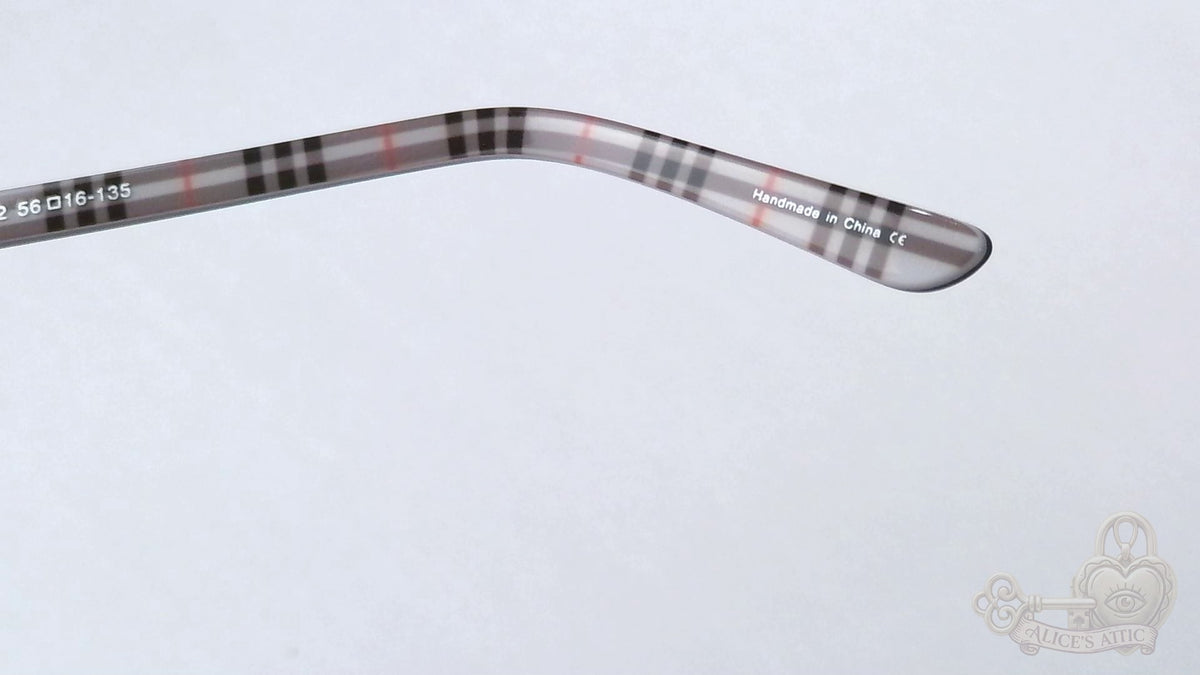 London Fog Semi-Rimless Rectangular Eyeglass Brown Plaid Designer Optical Frames - Image 13