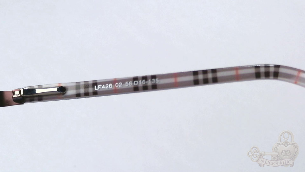 London Fog Semi-Rimless Rectangular Eyeglass Brown Plaid Designer Optical Frames - Image 14