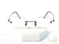 Marco Polo Italy Vintage Bronze Round Rimless Eyeglass Frames 46-18-140 - Image 1