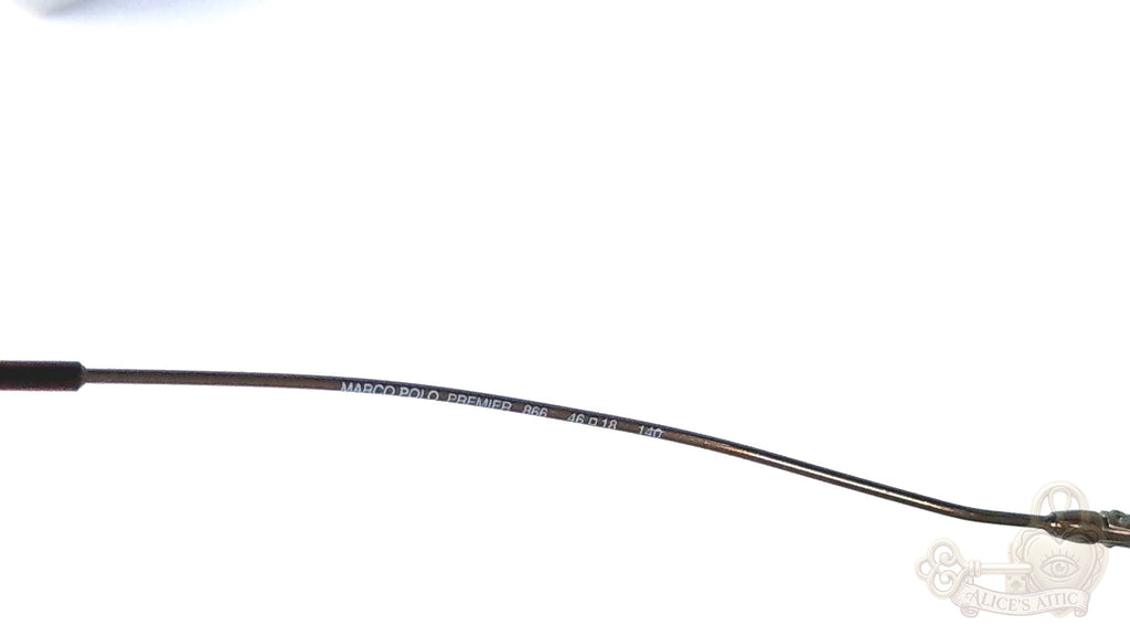 Marco Polo Italy Vintage Bronze Round Rimless Eyeglass Frames 46-18-140 - Image 10