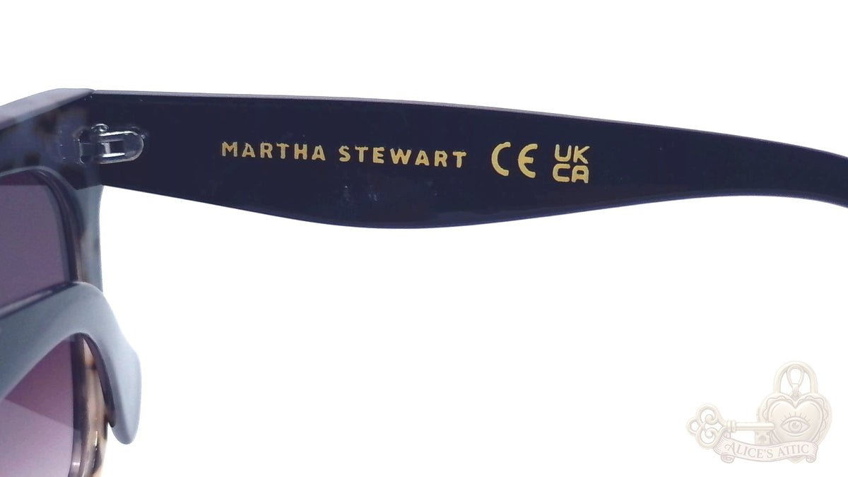 Martha Stewart Black Tortoise Purple Lens MS145 Square Sunglasses - Image 10