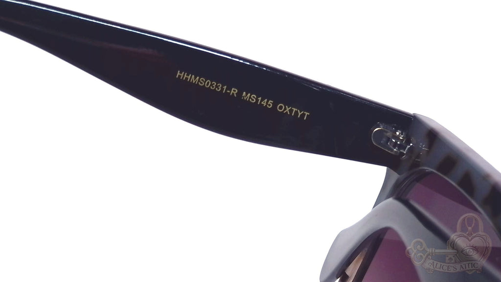 Martha Stewart Black Tortoise Purple Lens MS145 Square Sunglasses - Image 11