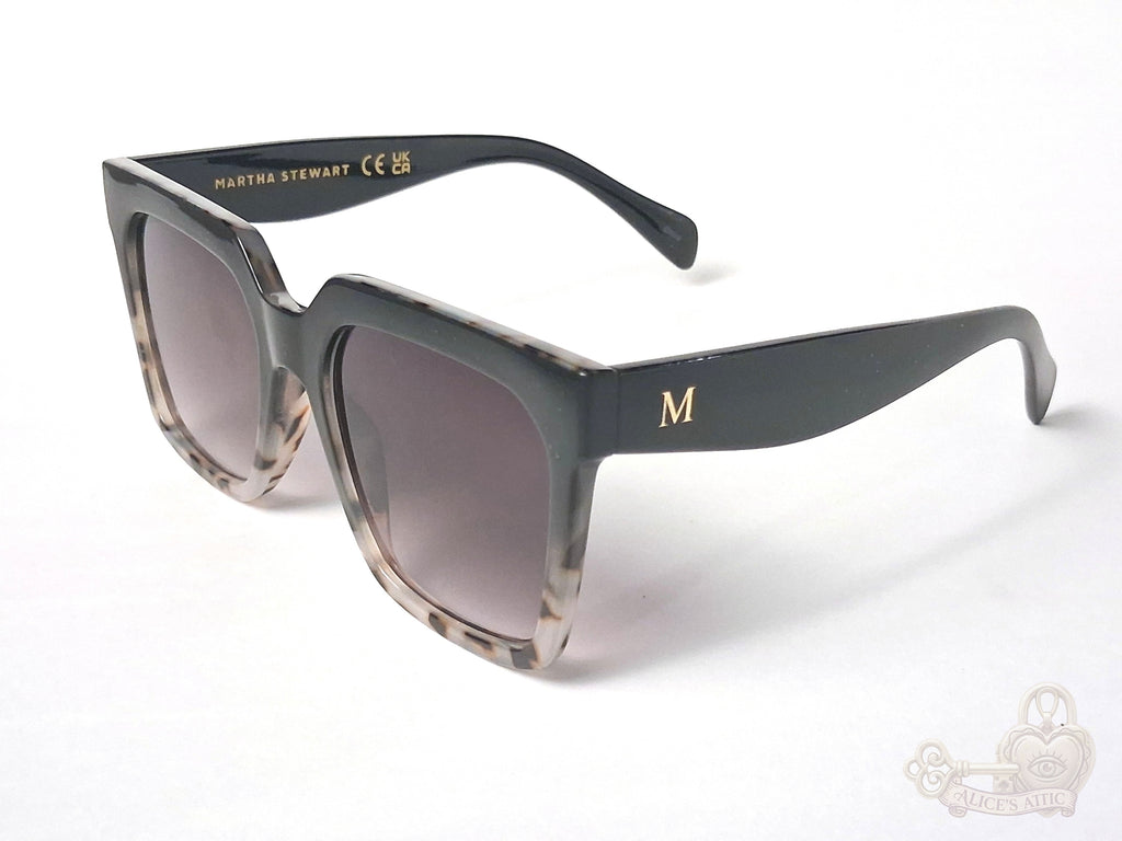 Martha Stewart Black Tortoise Purple Lens MS145 Square Sunglasses - Image 2