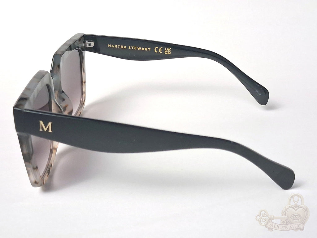 Martha Stewart Black Tortoise Purple Lens MS145 Square Sunglasses - Image 3