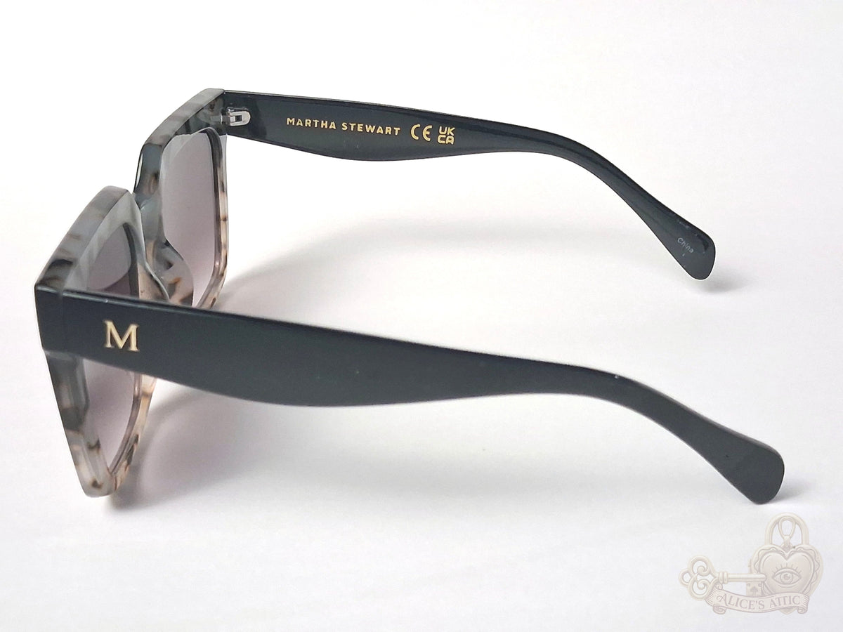 Martha Stewart Black Tortoise Purple Lens MS145 Square Sunglasses - Image 3
