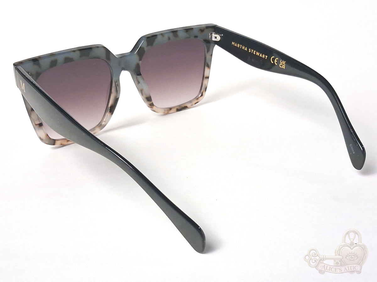 Martha Stewart Black Tortoise Purple Lens MS145 Square Sunglasses - Image 4