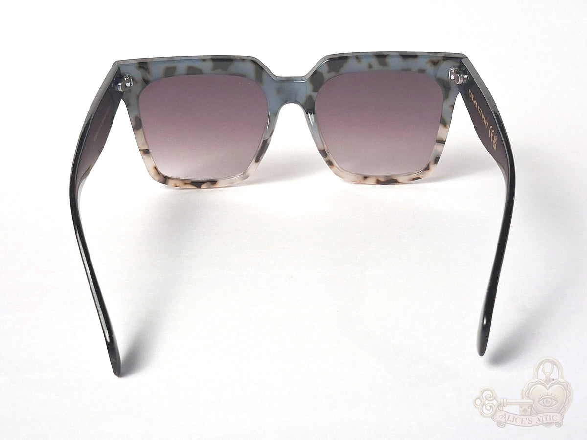 Martha Stewart Black Tortoise Purple Lens MS145 Square Sunglasses - Image 5
