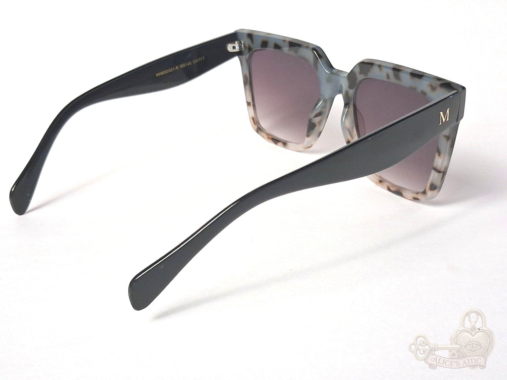 Martha Stewart Black Tortoise Purple Lens MS145 Square Sunglasses - Image 6