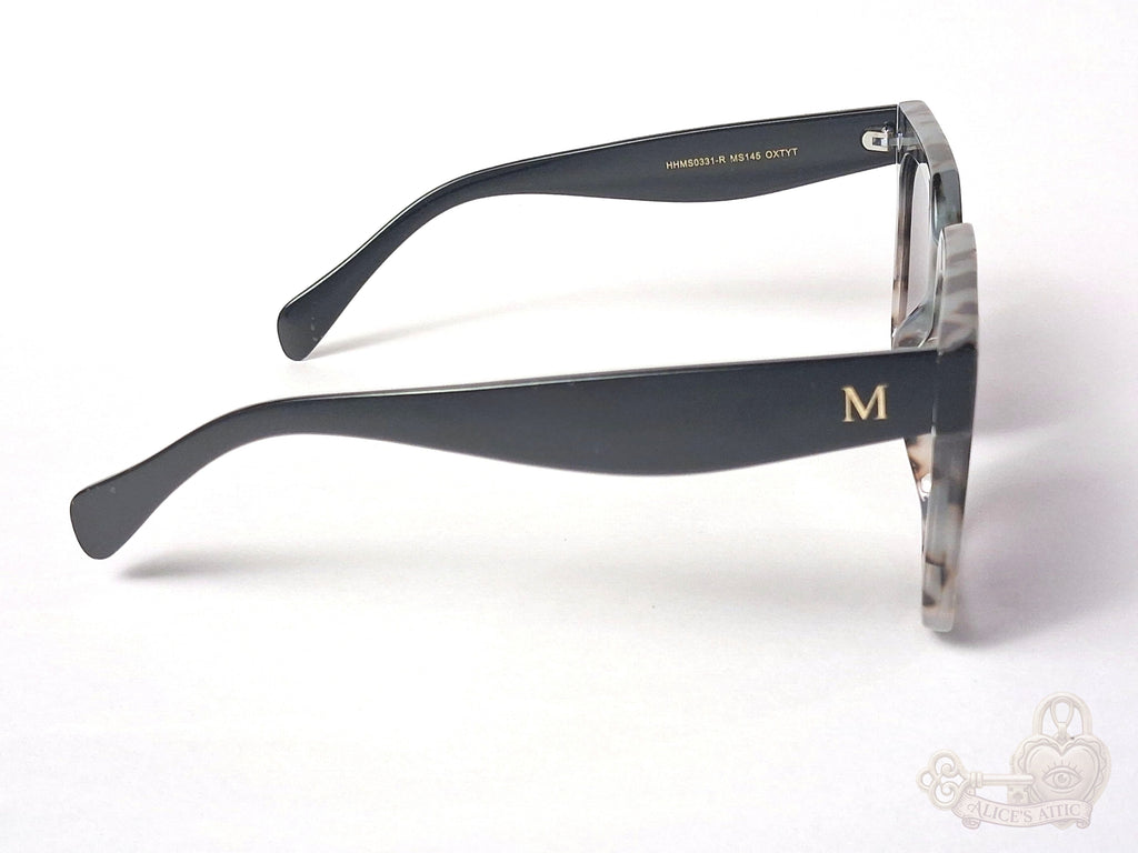 Martha Stewart Black Tortoise Purple Lens MS145 Square Sunglasses - Image 7