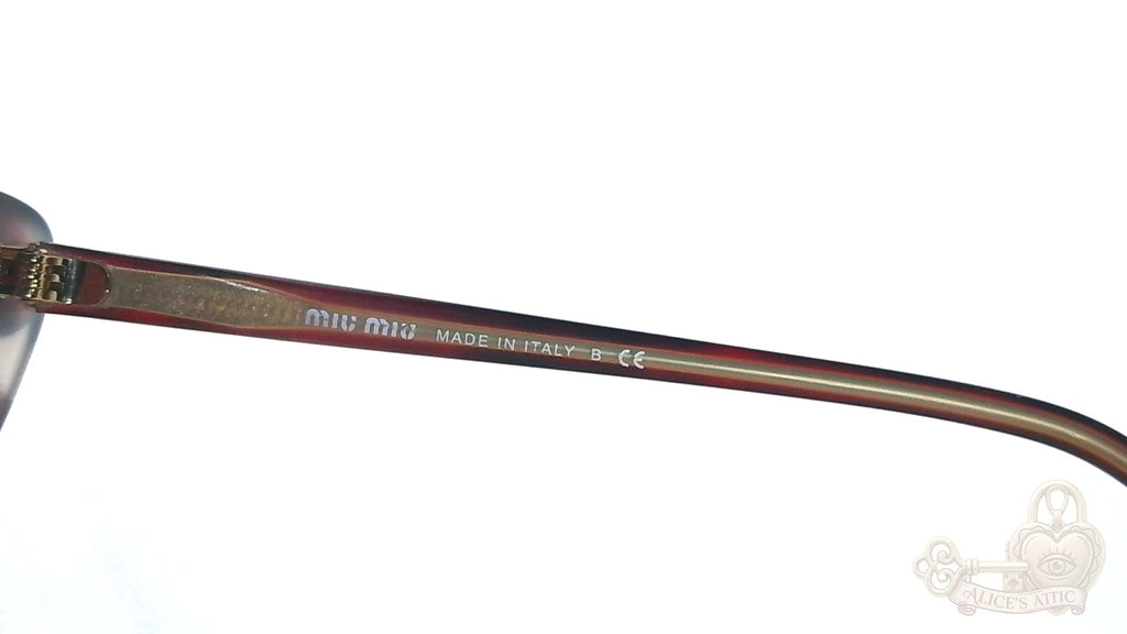 Miu Miu Made in Italy Tortoiseshell Cat Eye Eyeglass Frames - Image 10