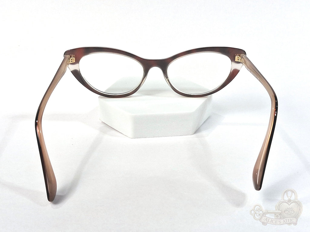 Miu Miu Made in Italy Tortoiseshell Cat Eye Eyeglass Frames - Image 5