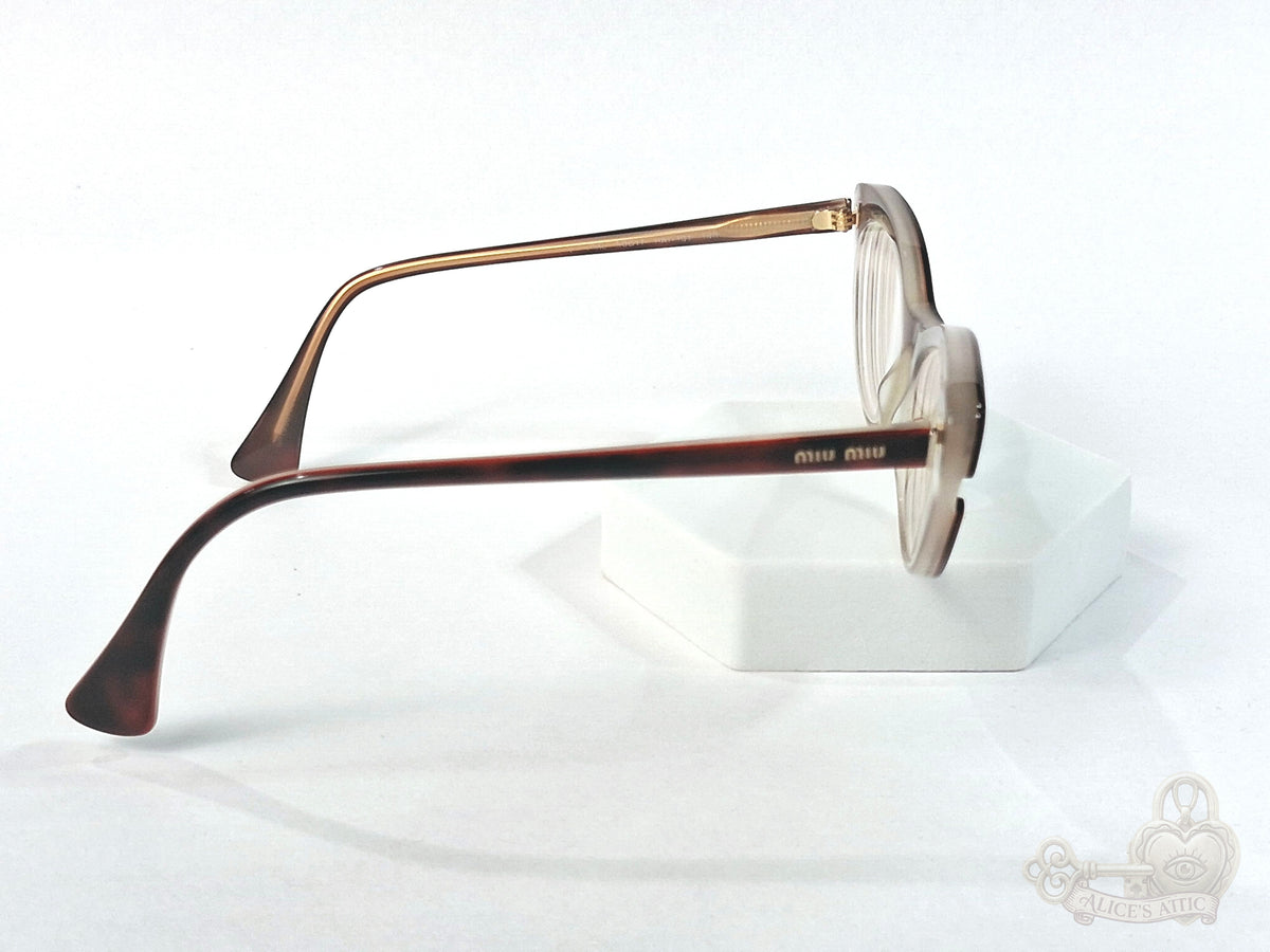 Miu Miu Made in Italy Tortoiseshell Cat Eye Eyeglass Frames - Image 6