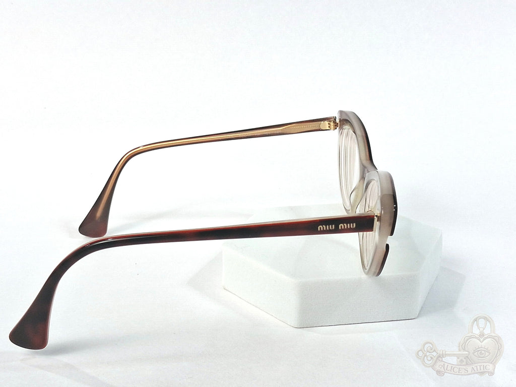 Miu Miu Made in Italy Tortoiseshell Cat Eye Eyeglass Frames - Image 8