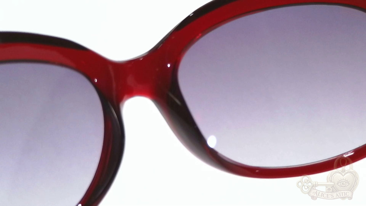 Mossimo 5506/S Oversized Y2K Sunglasses Translucent Red Rhinestone - Image 10