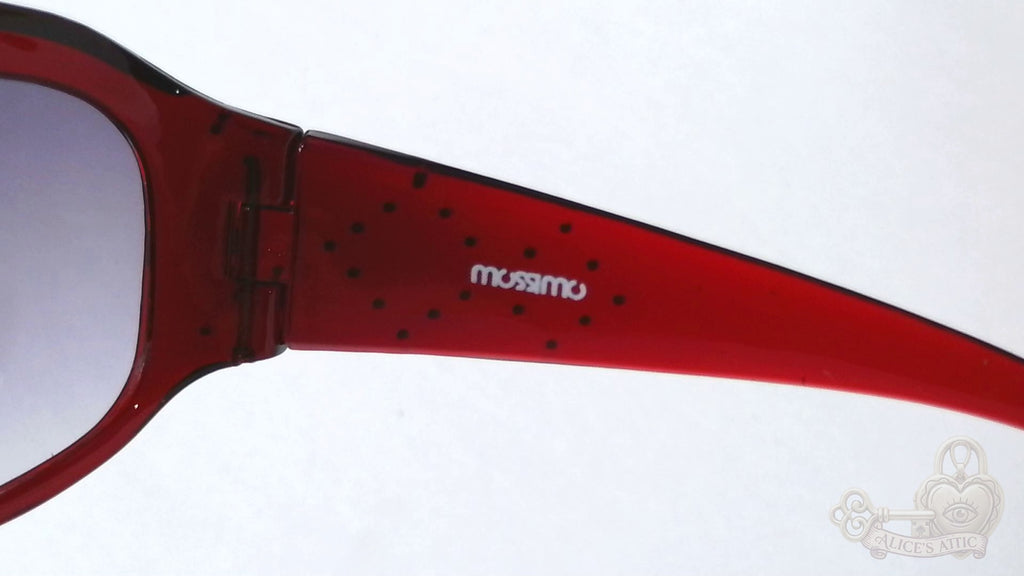 Mossimo 5506/S Oversized Y2K Sunglasses Translucent Red Rhinestone - Image 12