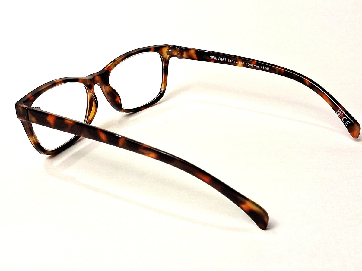Nine West Tortoiseshell Rectangle Reading Glasses +1.50 Frame 51-17-135 - Image 7