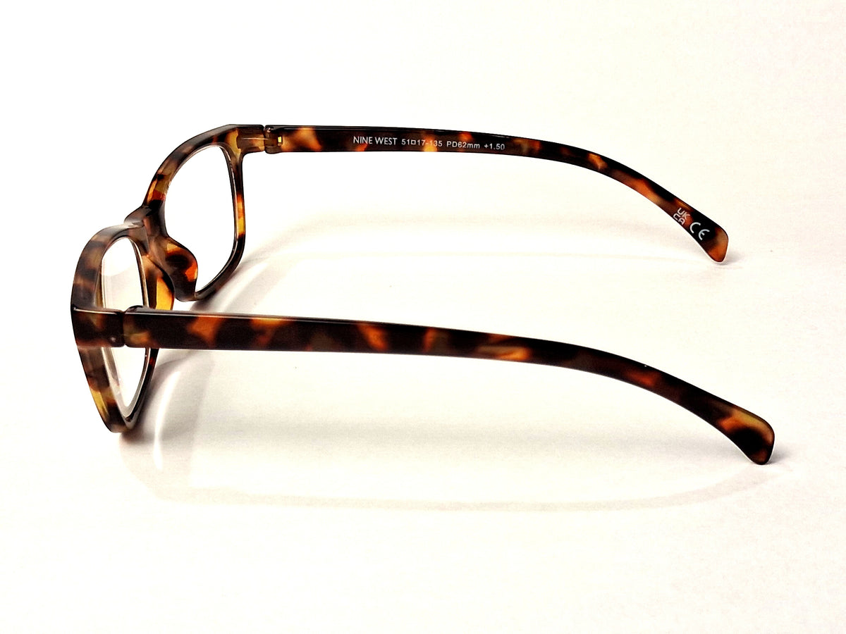 Nine West Tortoiseshell Rectangle Reading Glasses +1.50 Frame 51-17-135 - Image 8