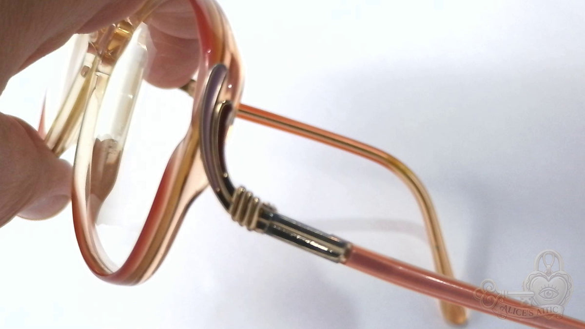 Marine Optical Vintage 1980s Made in France Oversized Peach Translucent Frames - Image 11