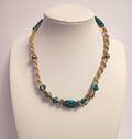 Vintage Bohemian Style Faux Turquoise Resin Beaded Rope Necklace Casual Wear