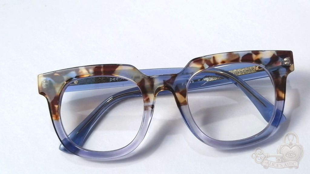 Peepers Blue & Brown Tortoiseshell Square Eyeglass Frames 48-15-135-145 - Image 11