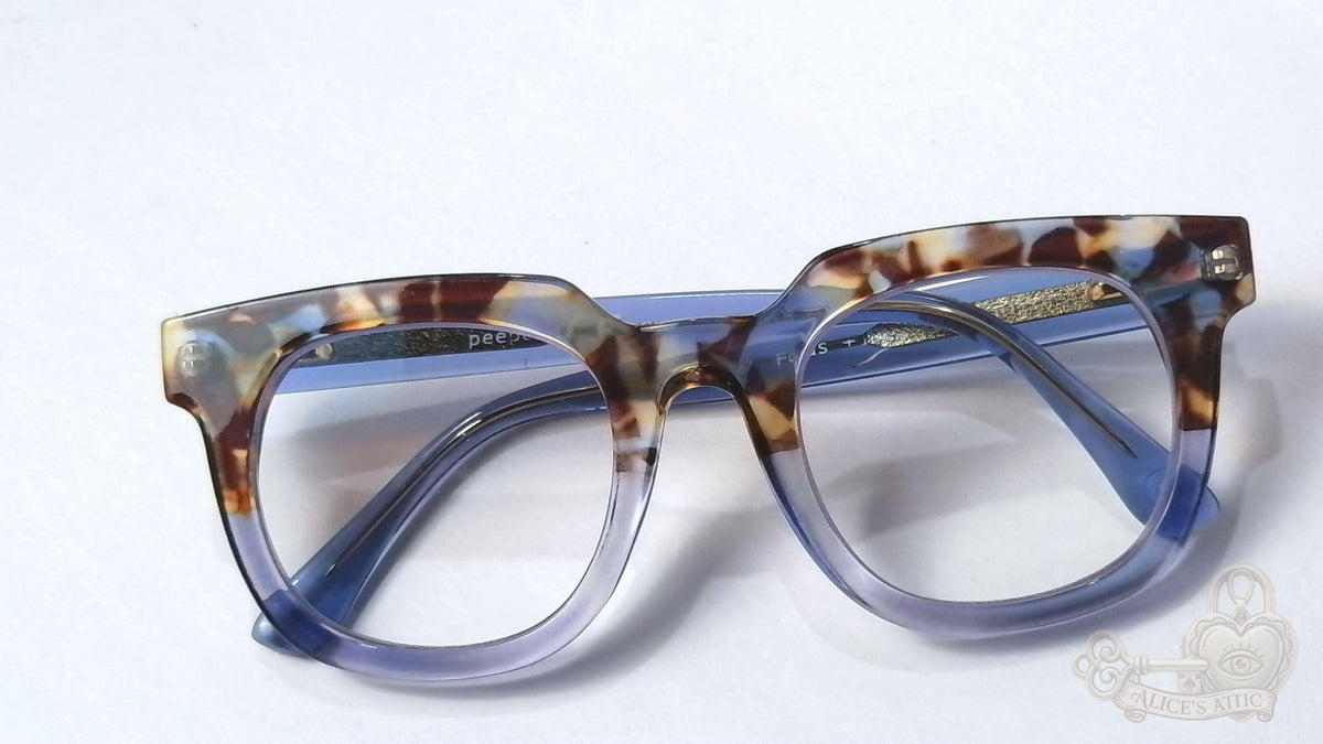 Peepers Blue & Brown Tortoiseshell Square Eyeglass Frames 48-15-135-145 - Image 11
