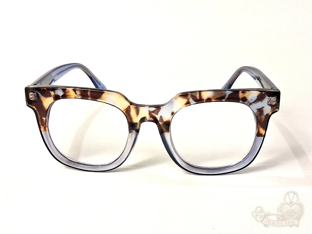 Peepers Blue & Brown Tortoiseshell Square Eyeglass Frames 48-15-135-145 - Image 2