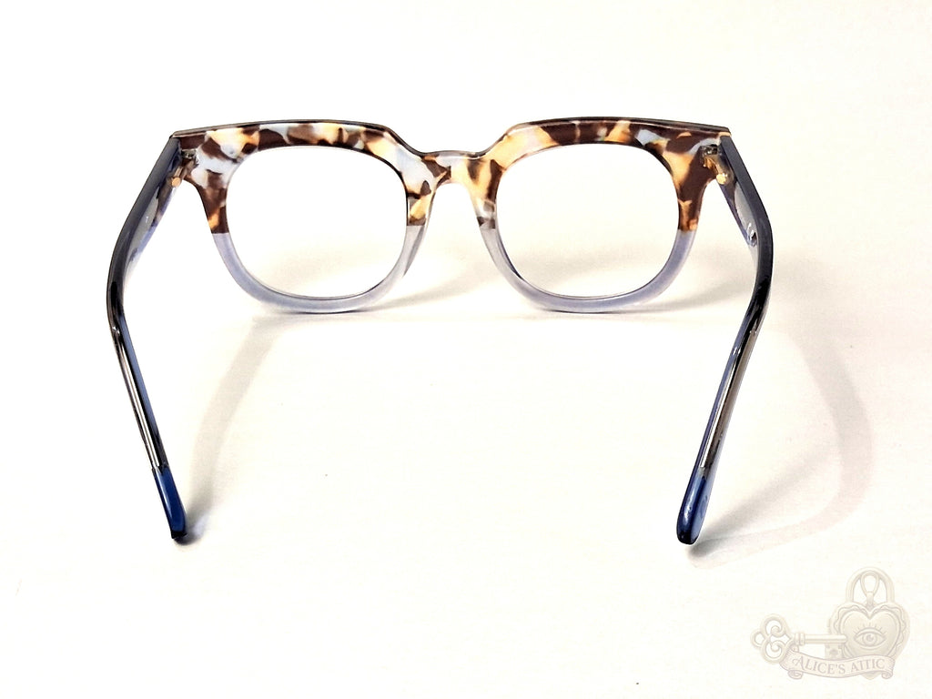 Peepers Blue & Brown Tortoiseshell Square Eyeglass Frames 48-15-135-145 - Image 5