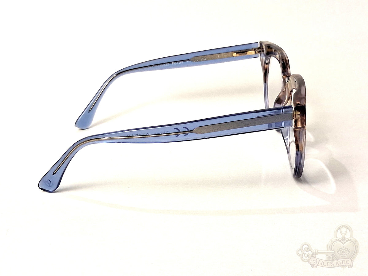 Peepers Blue & Brown Tortoiseshell Square Eyeglass Frames 48-15-135-145 - Image 7