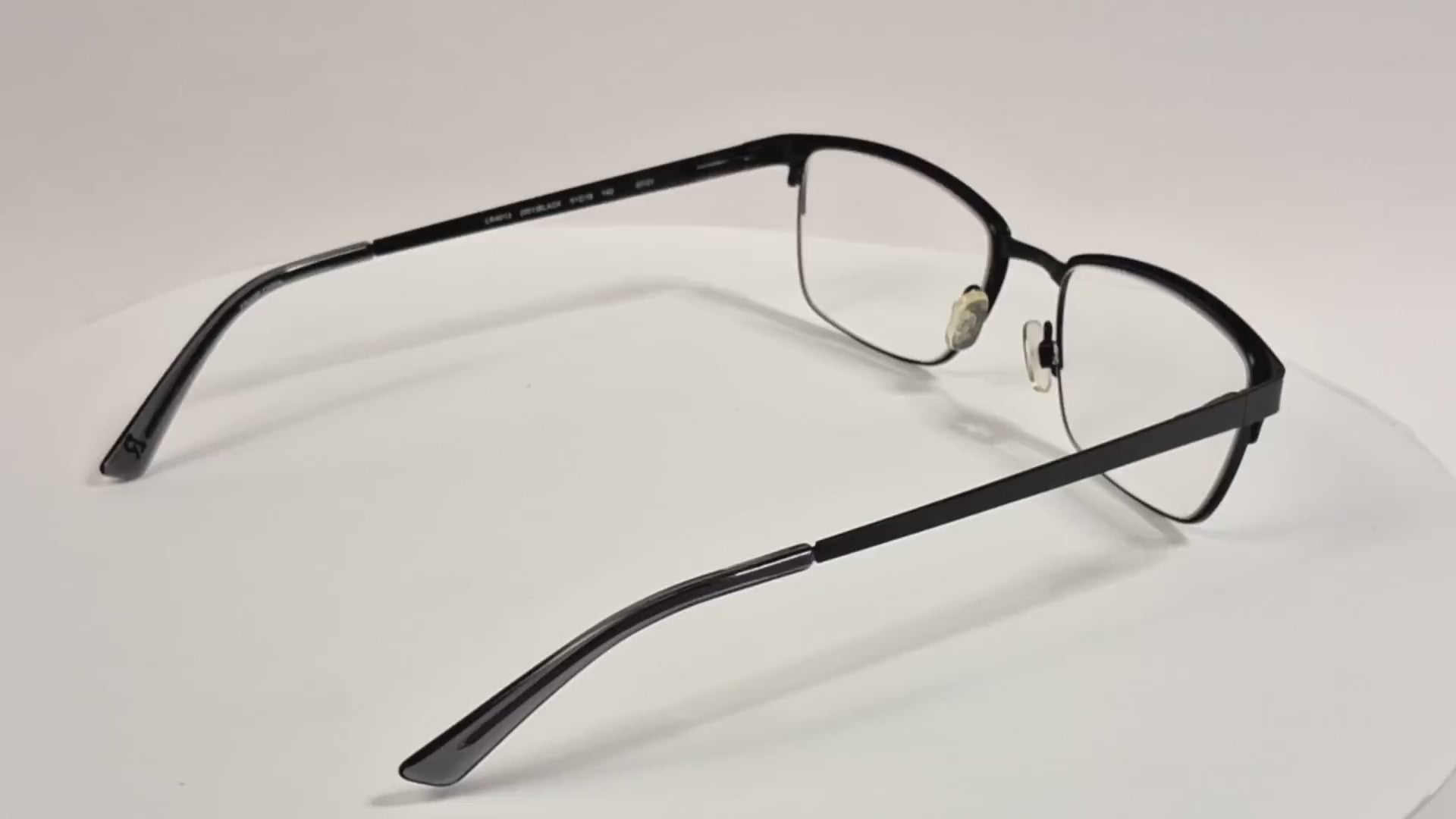 Lenton & Rusby LR4013 Black Metal Rectangle Eyeglasses Frames 51-18-140 - Video 1