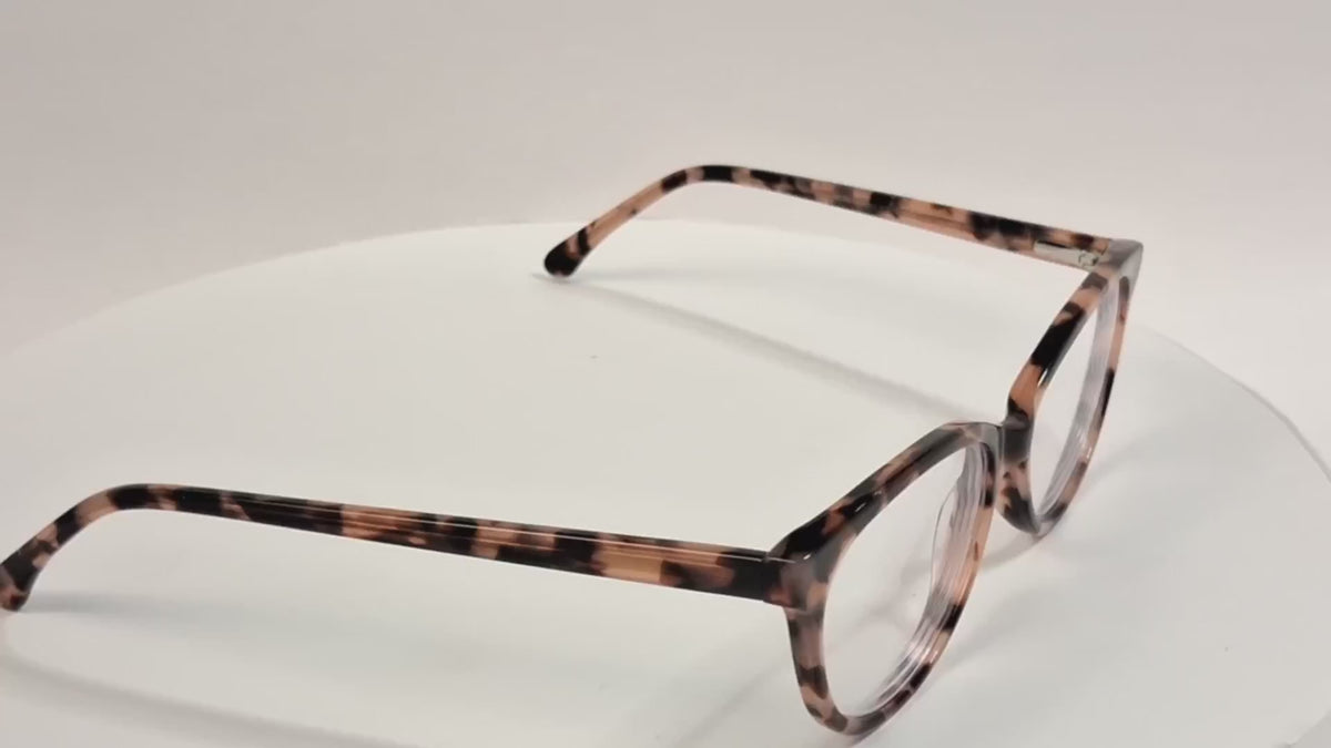 Kirkland Signature Gilbert Pink Tortoise Cat Eye Eyeglass Frames - Video 1