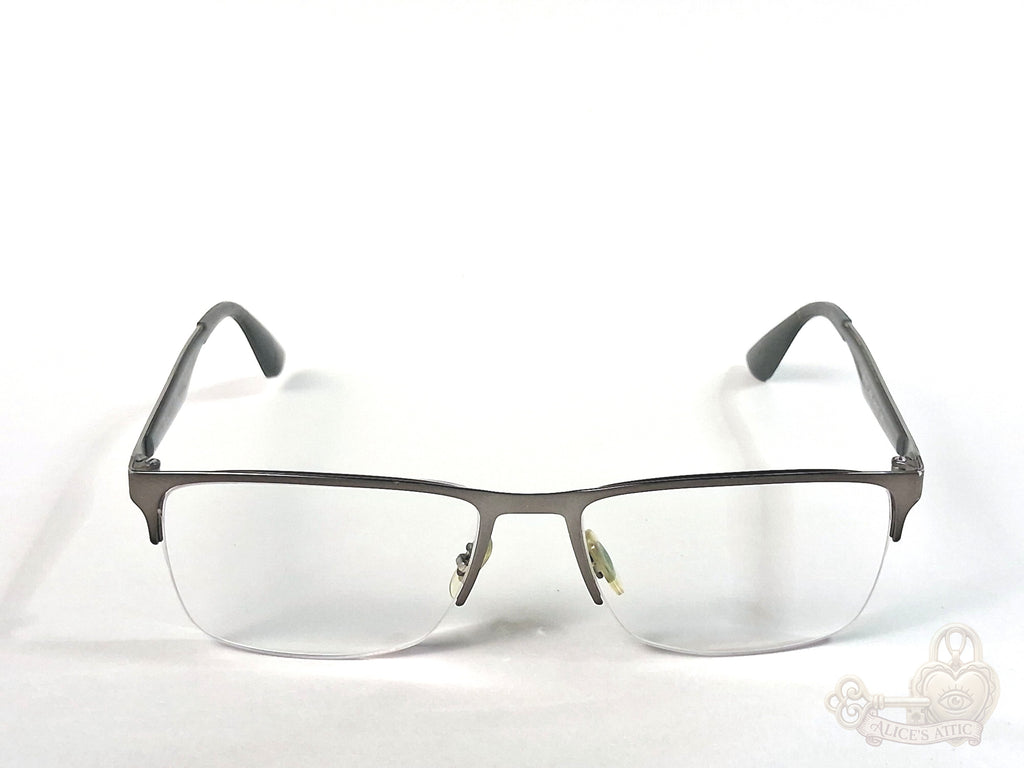Ray-Ban RB 6335 Rectangular Dark Gray Metal 54-17-145 Eyeglass Frames - Image 1