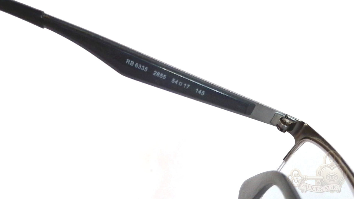 Ray-Ban RB 6335 Rectangular Dark Gray Metal 54-17-145 Eyeglass Frames - Image 11