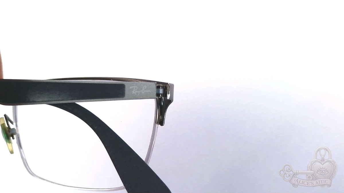 Ray-Ban RB 6335 Rectangular Dark Gray Metal 54-17-145 Eyeglass Frames - Image 12