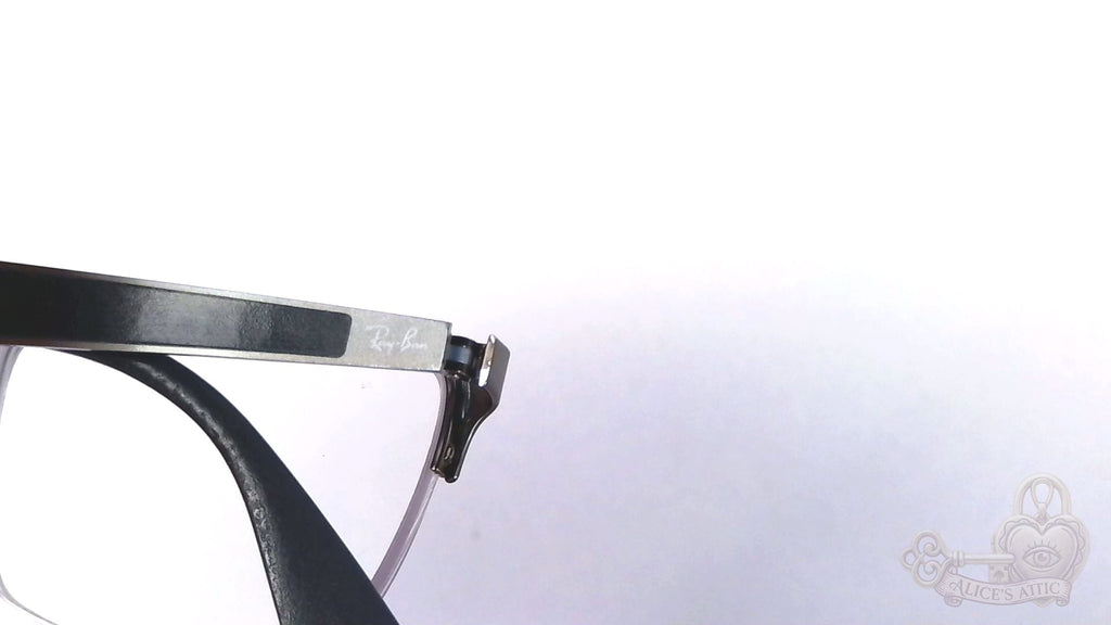 Ray-Ban RB 6335 Rectangular Dark Gray Metal 54-17-145 Eyeglass Frames - Image 14