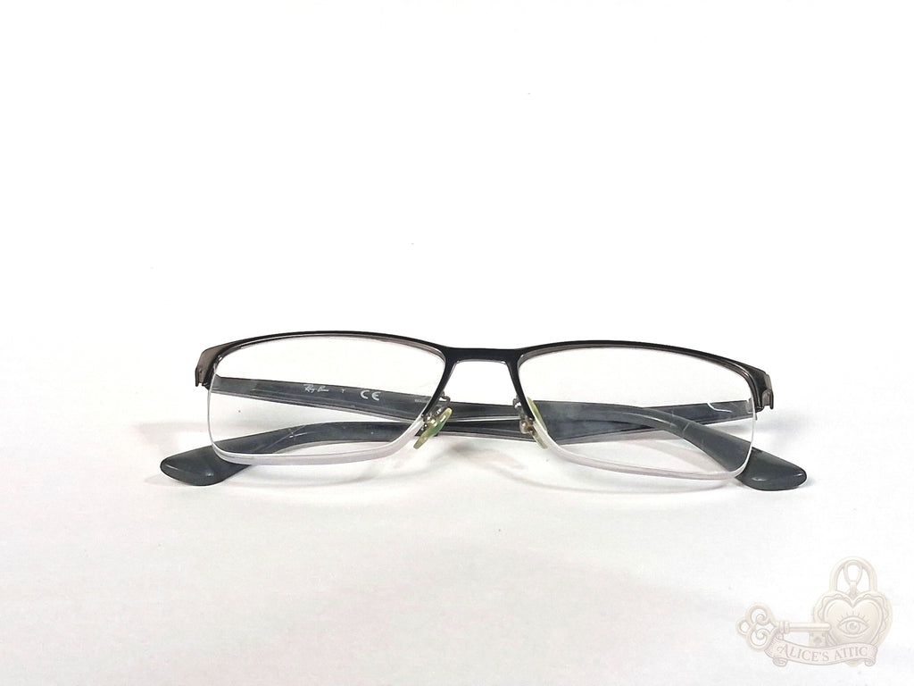 Ray-Ban RB 6335 Rectangular Dark Gray Metal 54-17-145 Eyeglass Frames - Image 15