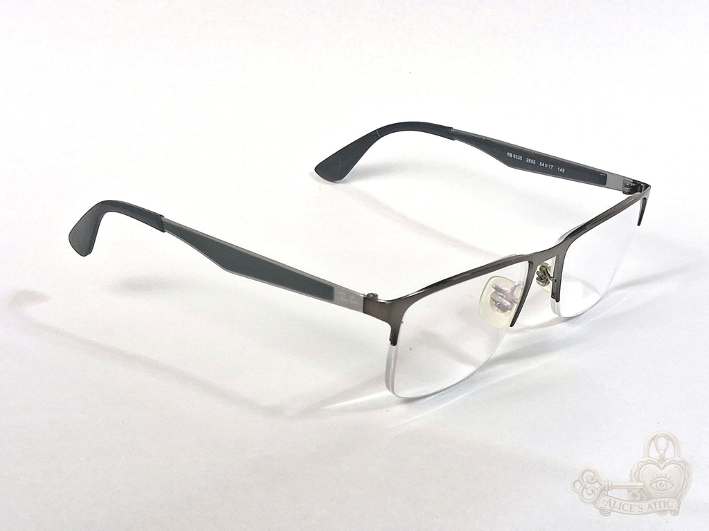 Ray-Ban RB 6335 Rectangular Dark Gray Metal 54-17-145 Eyeglass Frames - Image 2