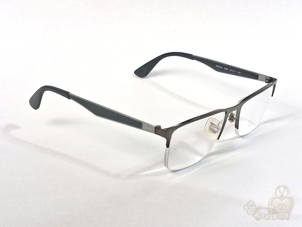 Ray-Ban RB 6335 Rectangular Dark Gray Metal 54-17-145 Eyeglass Frames - Image 2