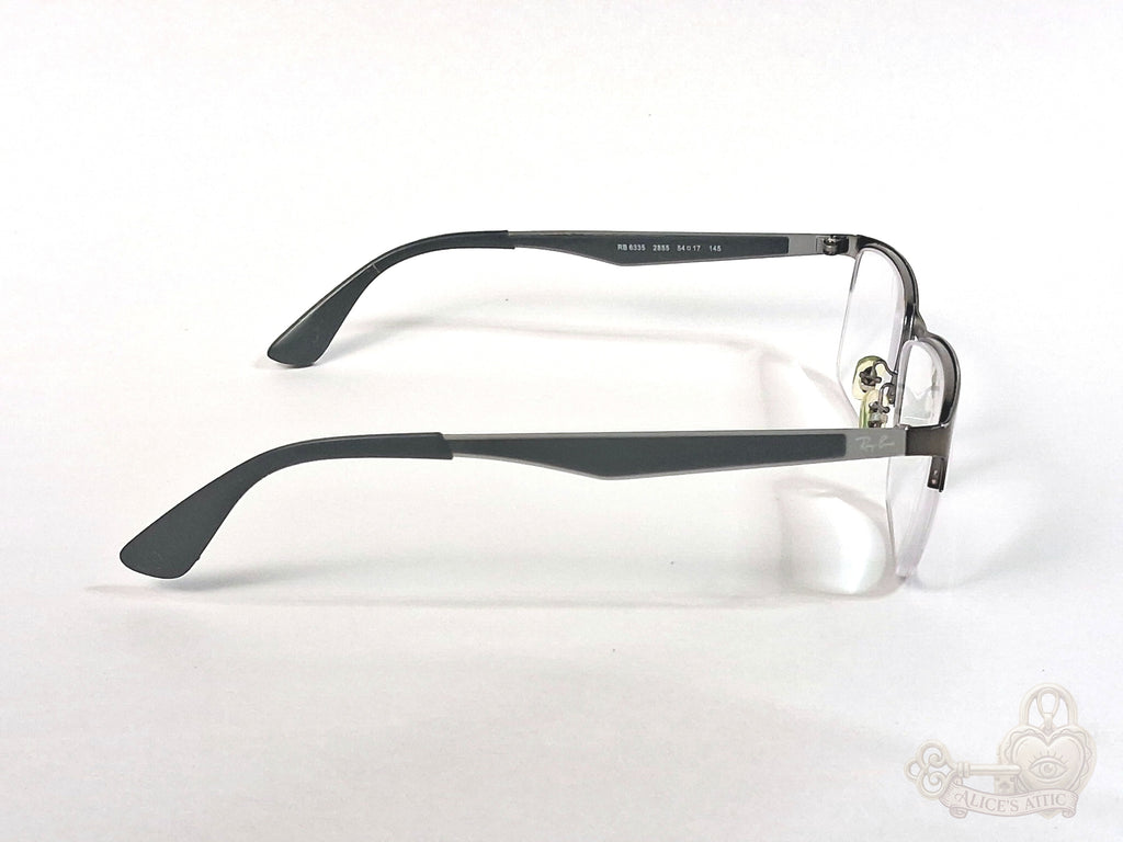 Ray-Ban RB 6335 Rectangular Dark Gray Metal 54-17-145 Eyeglass Frames - Image 3