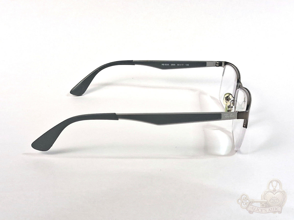 Ray-Ban RB 6335 Rectangular Dark Gray Metal 54-17-145 Eyeglass Frames - Image 3