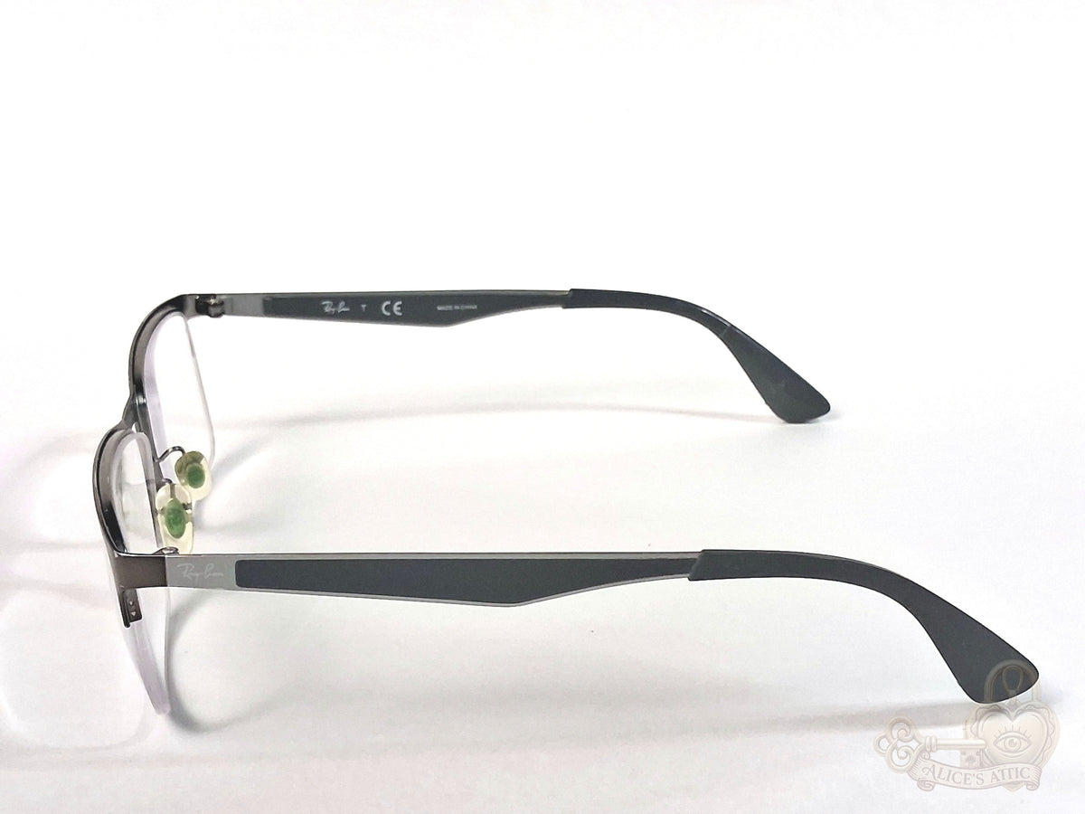 Ray-Ban RB 6335 Rectangular Dark Gray Metal 54-17-145 Eyeglass Frames - Image 4