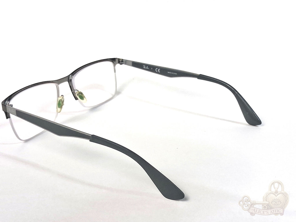 Ray-Ban RB 6335 Rectangular Dark Gray Metal 54-17-145 Eyeglass Frames - Image 7