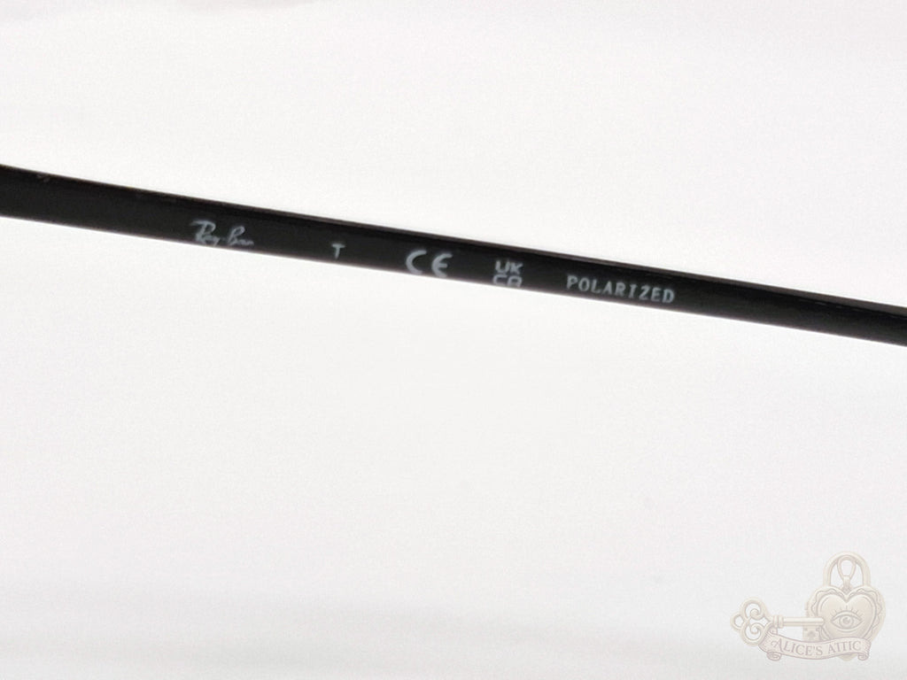 Ray-Ban RB3539 Polarized Sunglasses | Black Metal Frame - Image 14