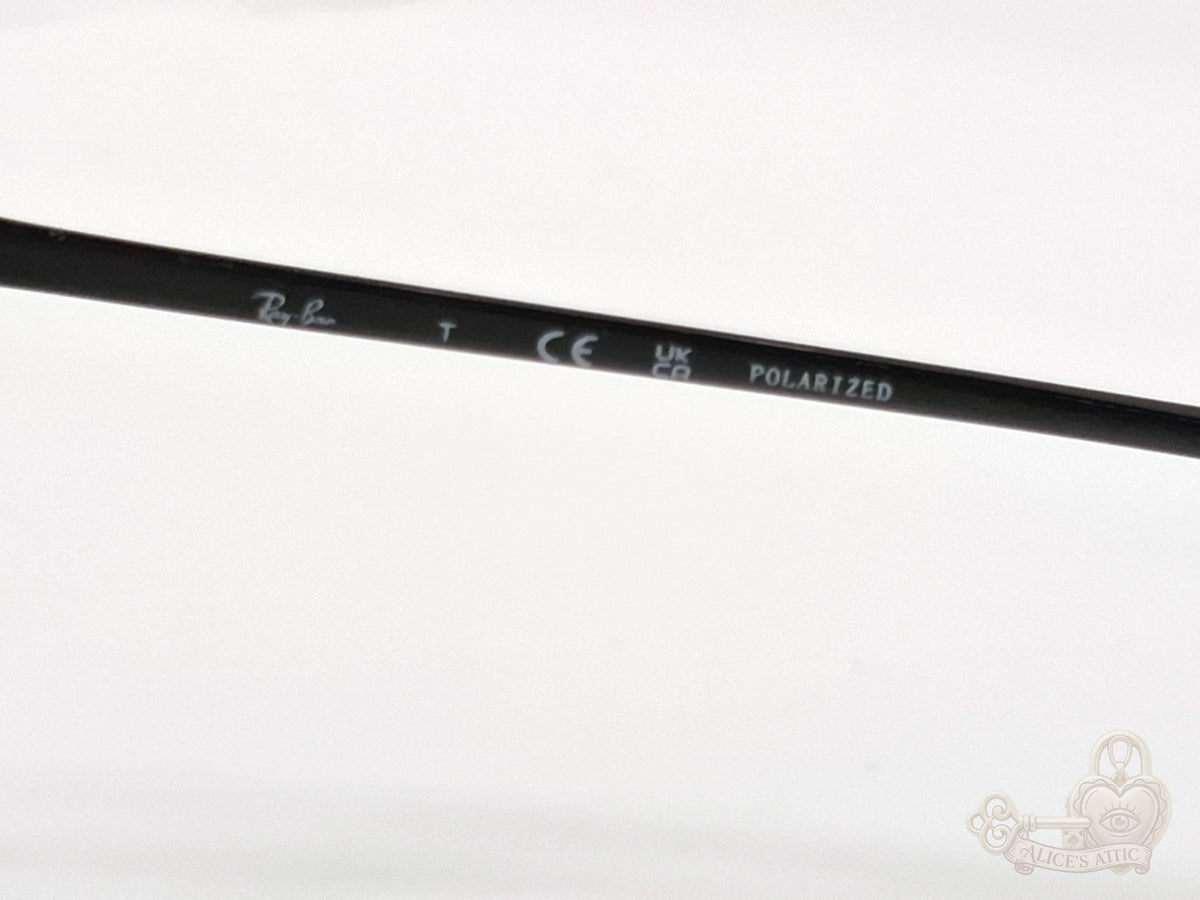Ray-Ban RB3539 Polarized Sunglasses | Black Metal Frame - Image 14