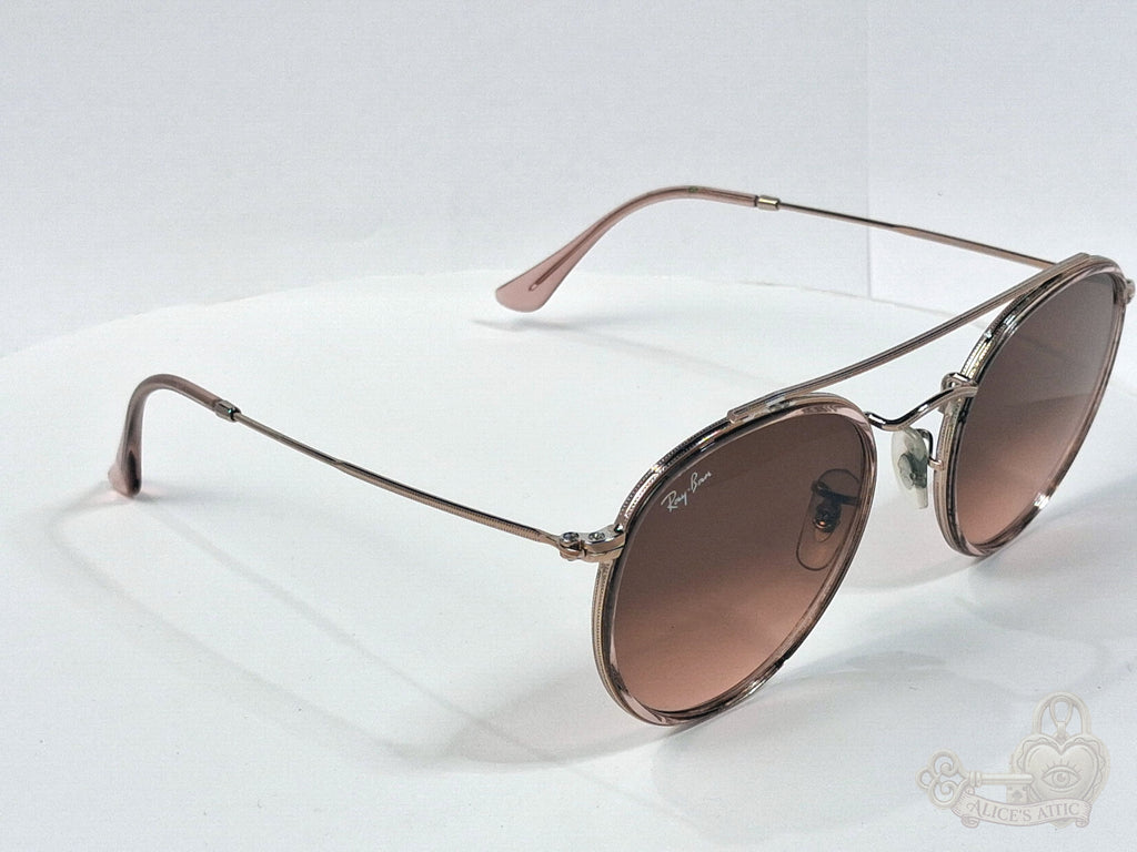 Ray-Ban RB3647-N Made in Italy Sunglasses | Gold Metal Round Frame - Image 4