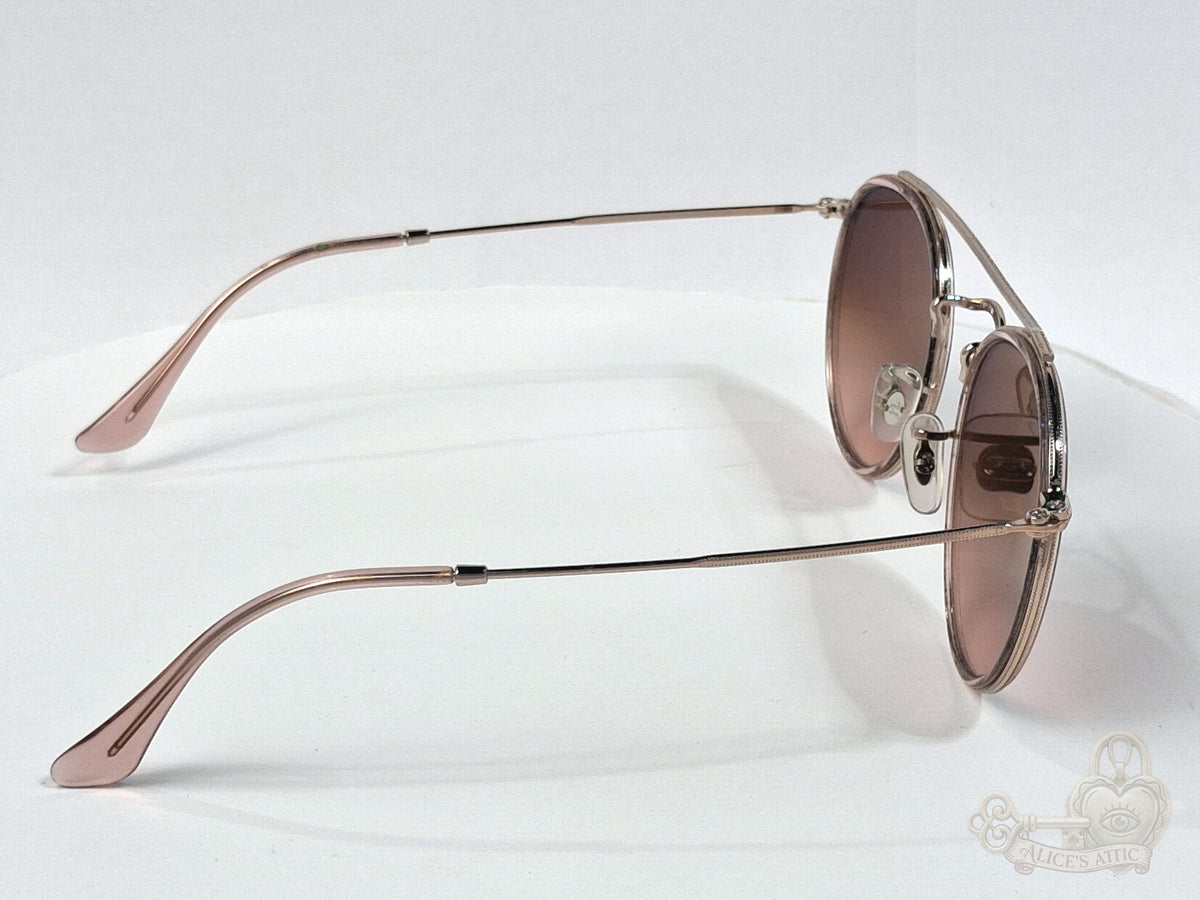 Ray-Ban RB3647-N Made in Italy Sunglasses | Gold Metal Round Frame - Image 5