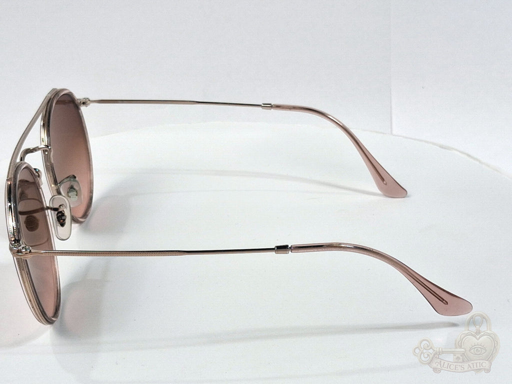 Ray-Ban RB3647-N Made in Italy Sunglasses | Gold Metal Round Frame - Image 9