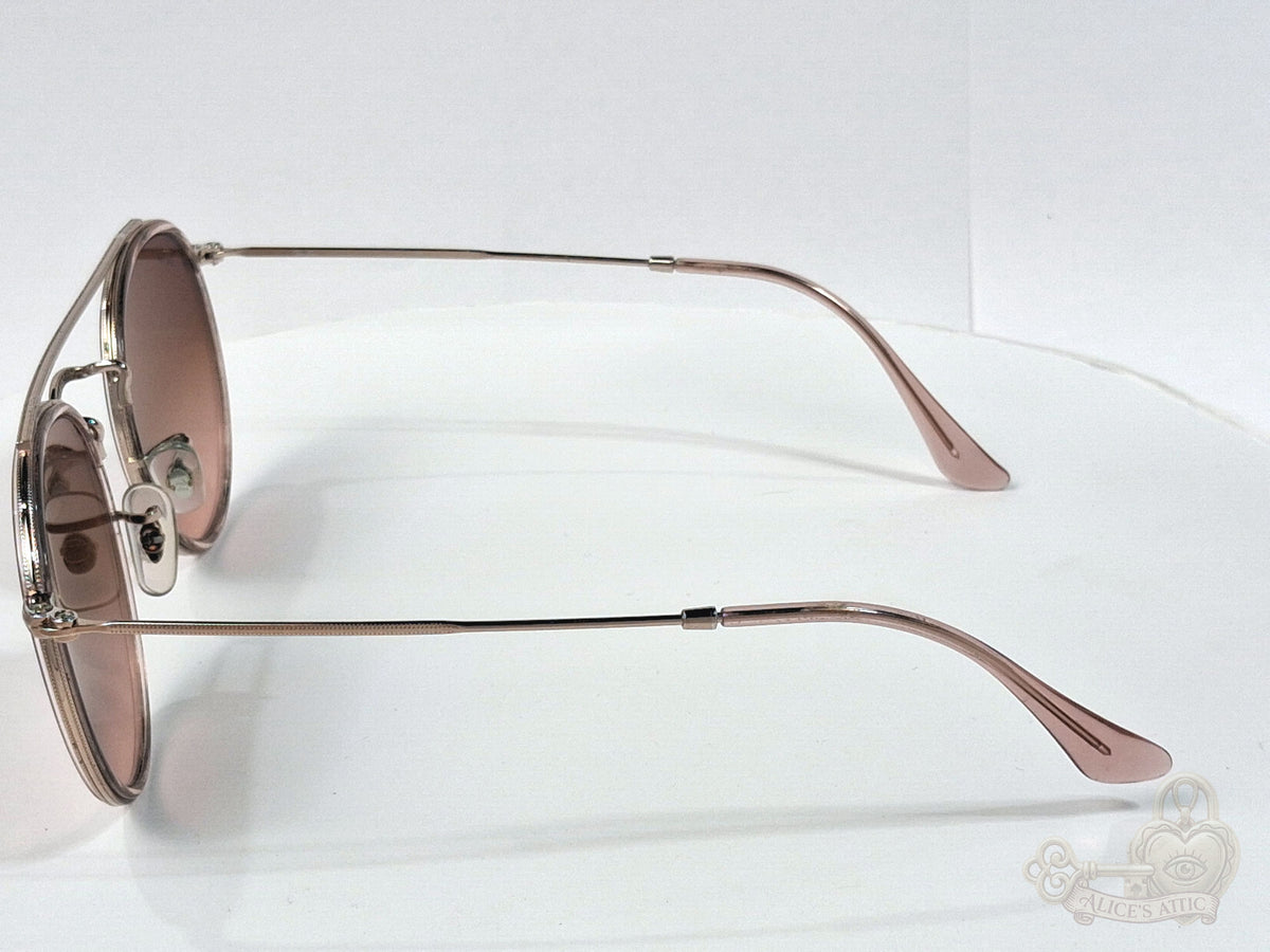 Ray-Ban RB3647-N Made in Italy Sunglasses | Gold Metal Round Frame - Image 9
